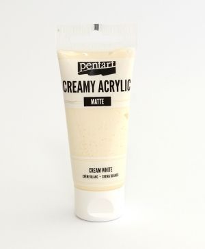 Creamy acrylic paint matte 60 ml - cream wihte
