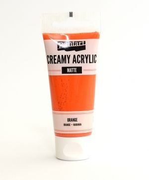 Creamy acrylic paint matte 60 ml - orange 29663