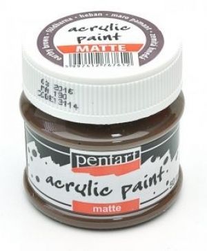 Acrylic paint matte 50 ml - dark brown  P1315