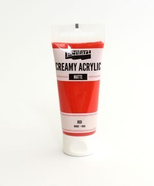 Creamy acrylic paint matte 60 ml - red