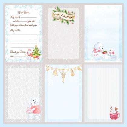 Design Paper Cards Blue Cozy Winter 30x30 english - CREA2203-CBWCEN