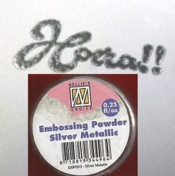 EMBOSSING POWDER 25ml - silver metallic