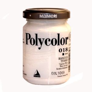 Акрилна боя Maimeri Polycolor - 140 мл - бяла титанова 018