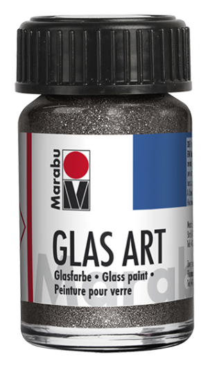 Боя за стъкло Marabu Glas Art 15 мл - брокат-сребро 582 