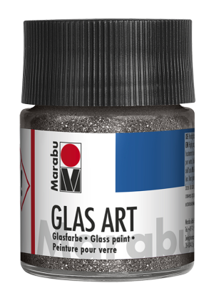 Боя за стъкло Marabu Glas Art 50 мл - брокат-сребро 582 