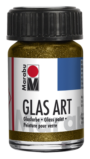 Боя за стъкло Marabu Glas Art 15 мл - брокат-злато 584 