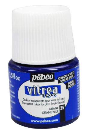 Paint for glass Vitrea 160 - 50 ml - Frost Gitane blue 35