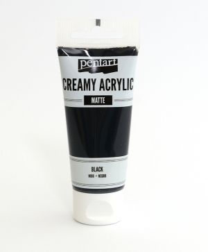 Creamy acrylic paint matte 60 ml - black