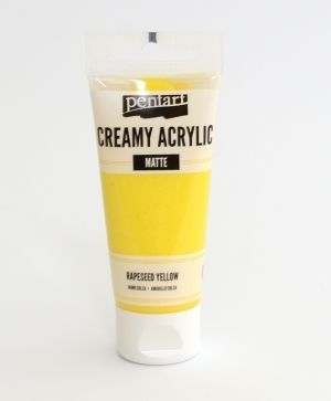 Creamy acrylic paint matte 60 ml - rapeseed yellow 29660
