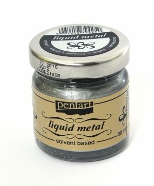 Течна боя металик/течен варак 30мл - сребро 21080