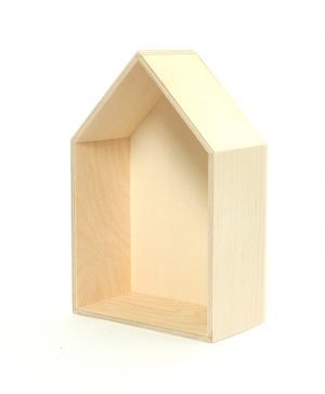 Wooden house for a wall 16x24 cm