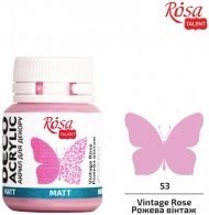Matte Acrylic Paint for Kraft Projects Rosa Deco 20 ml -   pink  vintage 500117