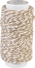 Two-tone Cotton Cord Knorr Prandell 20 m - White and Brown
