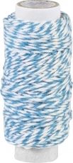 Двуцветен Памучен Шнур Knorr Prandell 20 m - Бяло и  Синьо