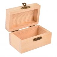 Small Wooden Box  (Mini Treasure Box) 9 x 5.5 x 4.5 cm 10322