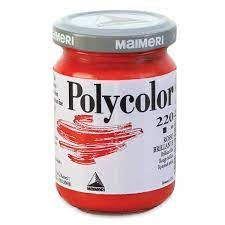 Акрилна боя Maimeri Polycolor - 140 мл - лъскаво червено 220