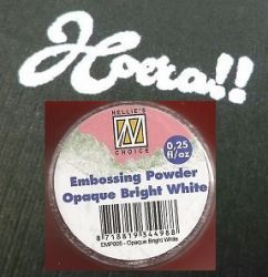 NUVO EMBOSSING POWDER - white bright opaque