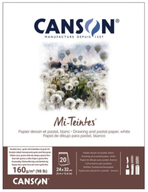 Блок за пастел и графика CANSON 32x24 см.,   160 g / m2, 20 листи - 033895