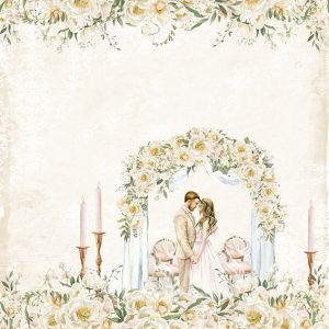 Лист дизайнерска хартия Wedding 1 30x30 cm - CR2301-09