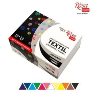 Текстилни Бои Rosa : 20 ml x 12 Цвята